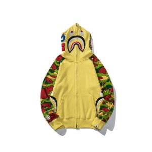 BP HOODIE SHARK CAMO BAPE FULL-ZIP