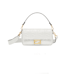 BORSA BAGUETTE FF PELLE BIANCA