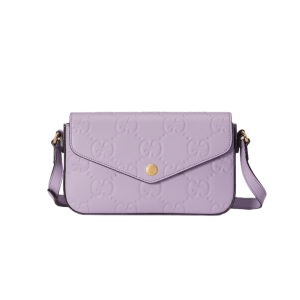 BORSA MINI GG PELLE LAVANDA