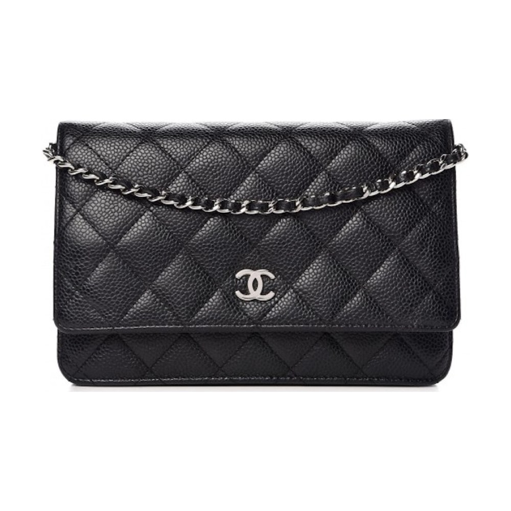 Chanel Wallet on Chain WOC Caviar Black