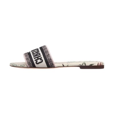 Dior Cotone Ricamato con Motivo Millefiori Bianco