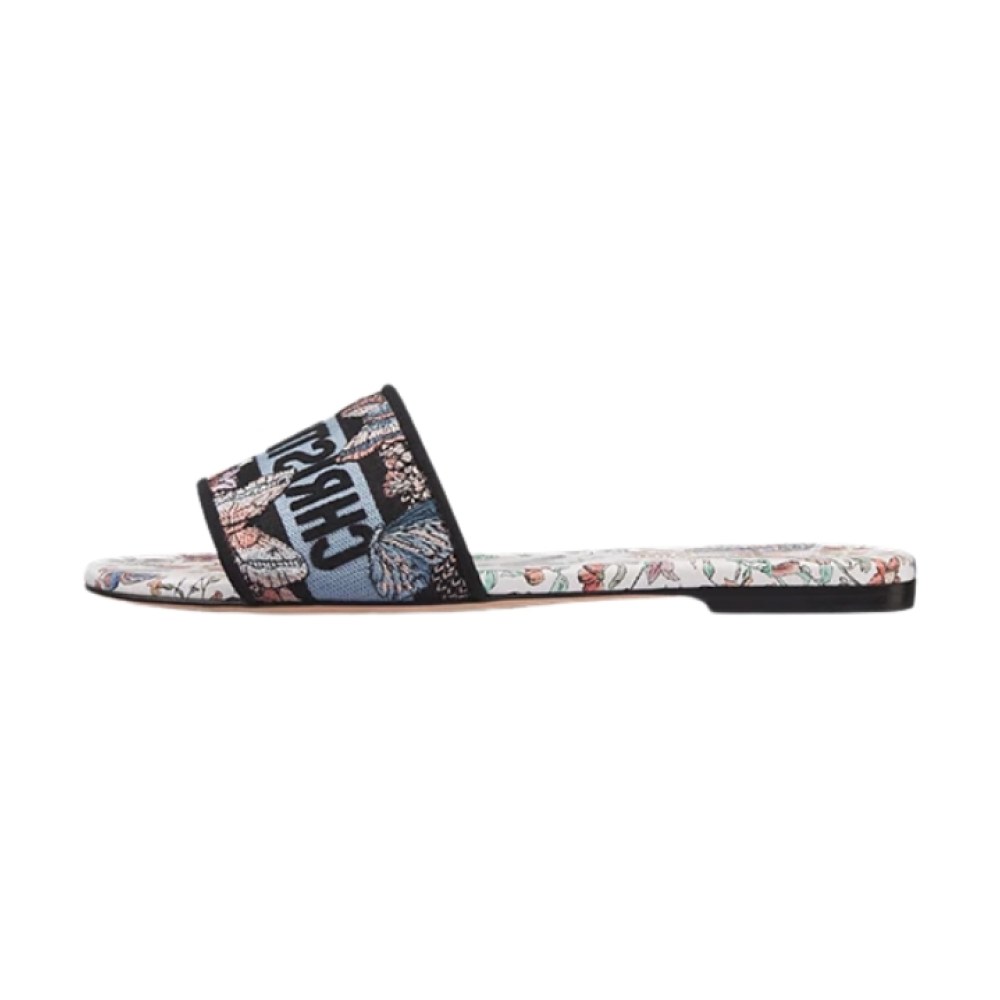 Dior Cotone Ricamato con Motivo Toile De Jouy Papillon