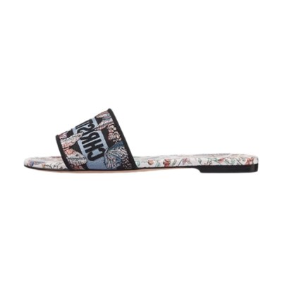 Dior Cotone Ricamato con Motivo Toile De Jouy Papillon