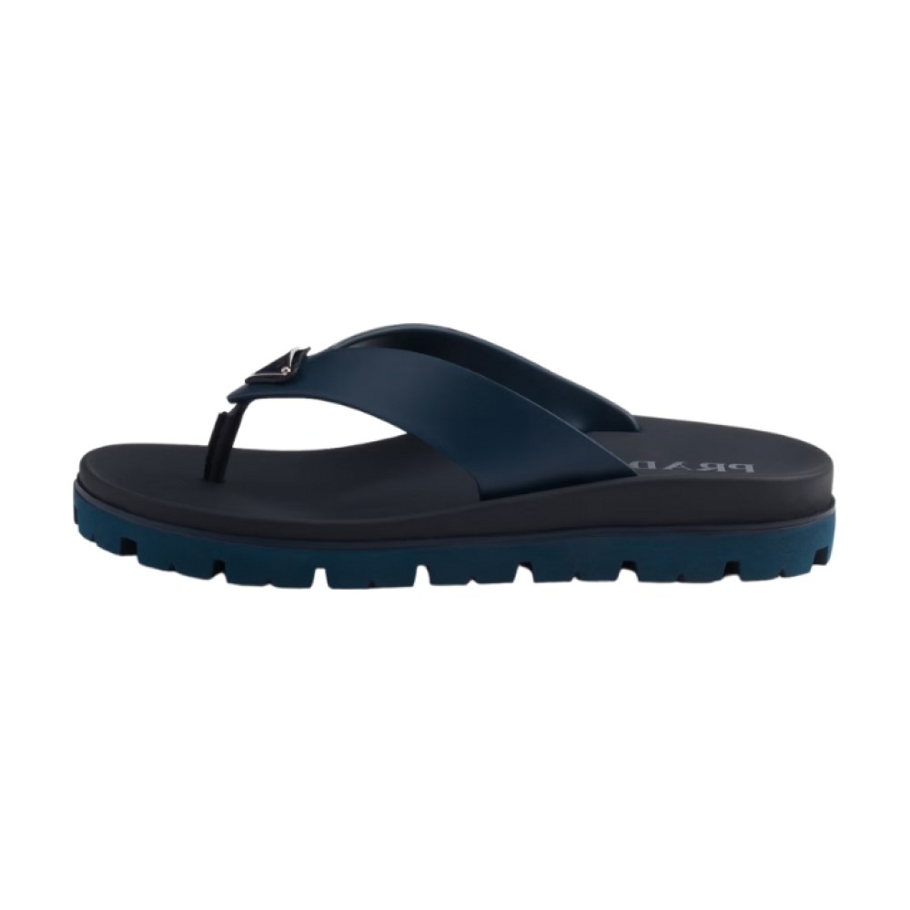 Prada Infradito in Gomma Blu Navy