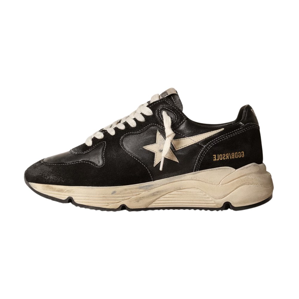 Golden Goose Suola Running in Nappa Nera