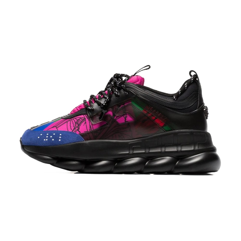 Versace Chain Reaction Blue Black Fuchsia
