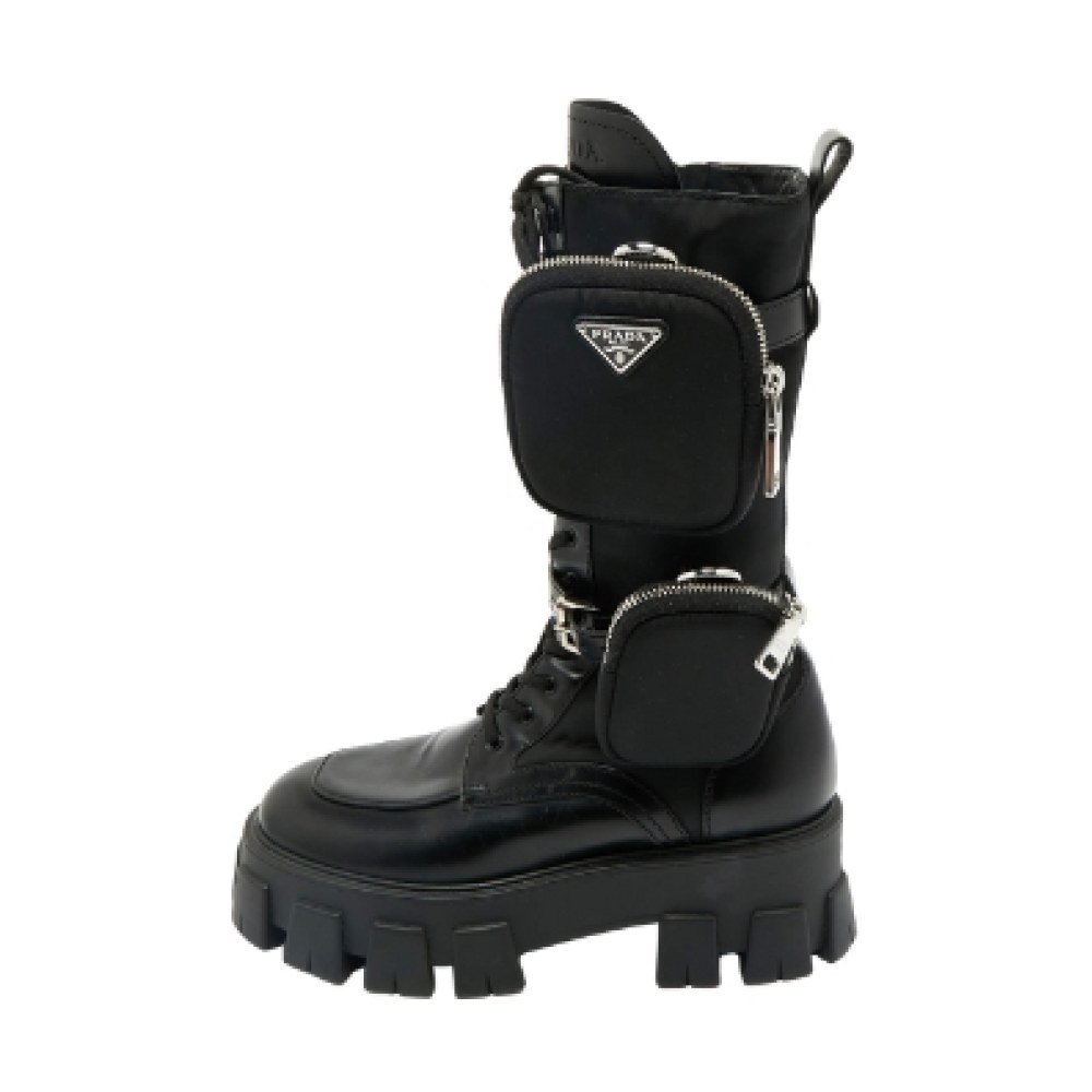 Prada Stivali Biker Monolith in Pelle