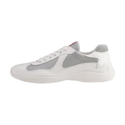 Prada Sneakers in Vernice e Tessuto Bike Bianche