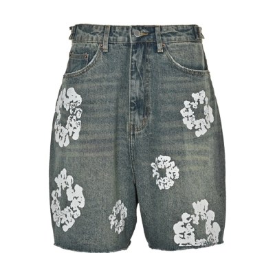 Denim Tears Shorts Denim Cotton Wreath Blue