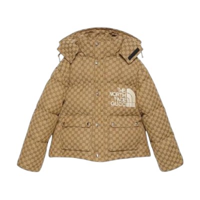 Gucci x The North Face Piumino Monogram Beige