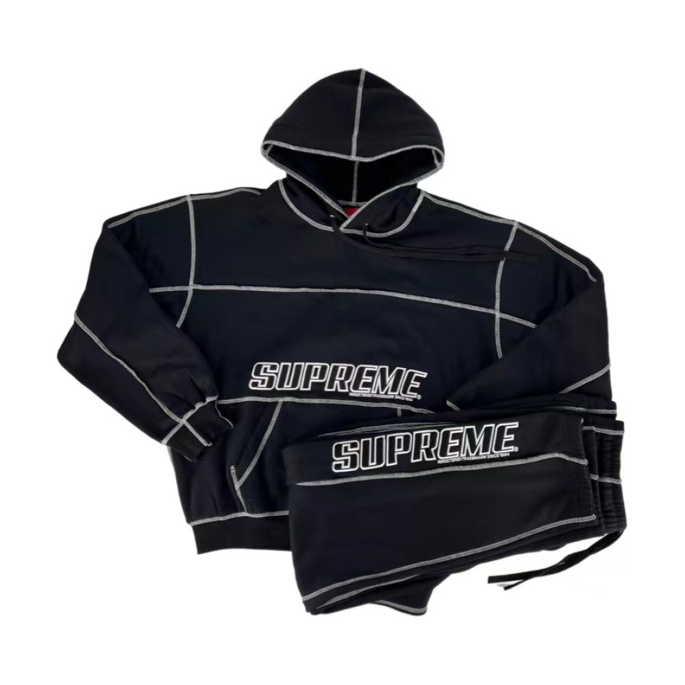 Supreme Coverstitch Tracksuit Black