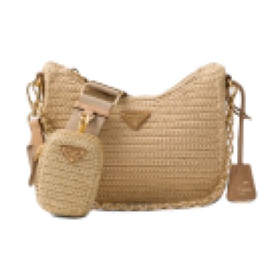Prada Re-Edition 2005 Raffia Beige