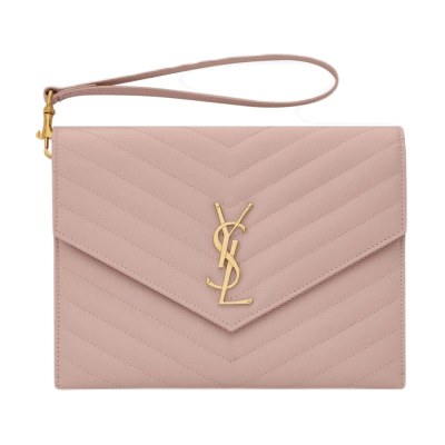 Saint Laurent Cassandre Pouch Matelassé Rosa