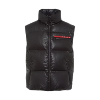 Prada Gilet Down Jacket Nylon Black