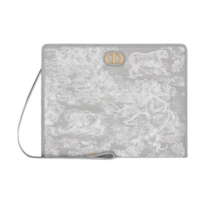 Dior Montaigne Pouch Toile de Jouy Bianca