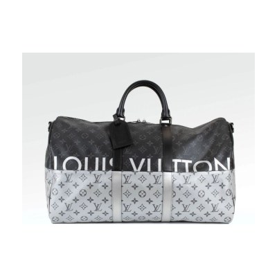 Louis Vuitton Eclipse Silver Split Monogram Keepall 50