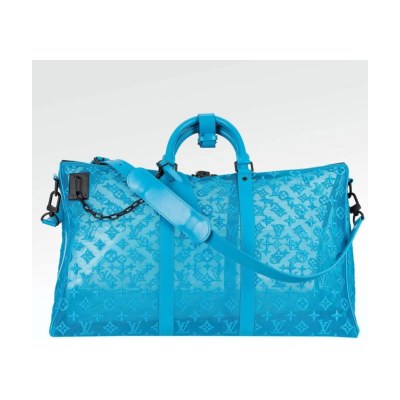 Louis Vuitton Mesh Blue Triangle Keepall 50