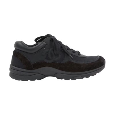 Chanel Fabric Laminated Low Top Black
