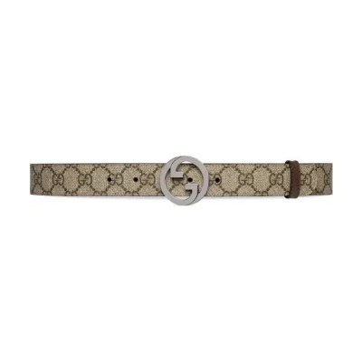 Gucci Cintura GG Supreme Fibbia Doppia G