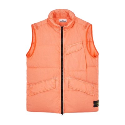 Stone Island G0123 Garment Dyed Down Gilet Peach