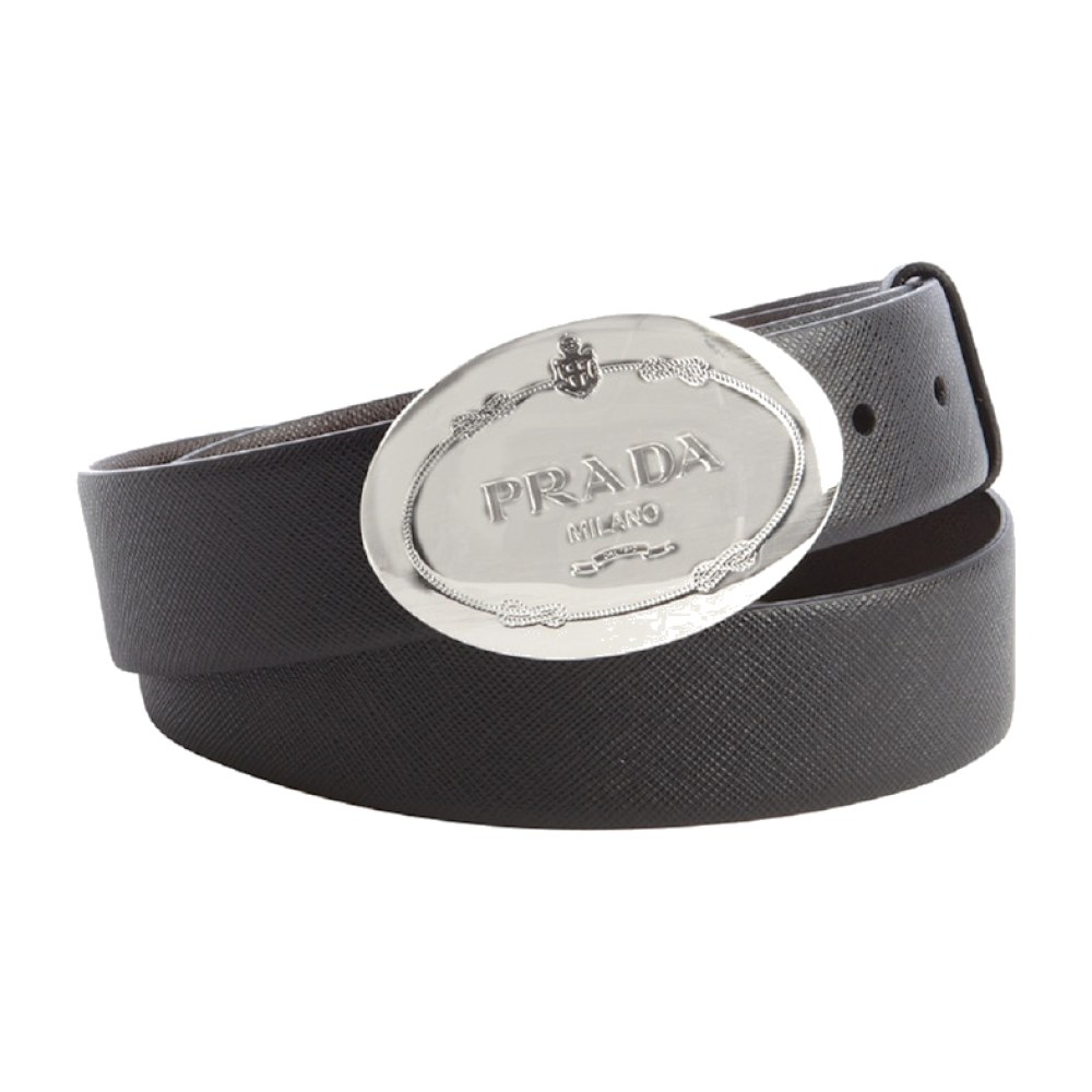 Prada Saffiano Belt Black