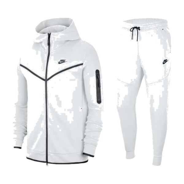 Nike Tech Fleece Hoodie & Joggers Set White Black