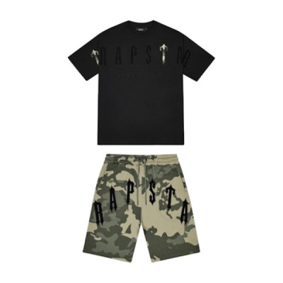 Trapstar Arch Chenille Decoded 2.0 Shorts Set Black Camo