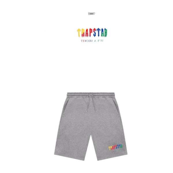 Trapstar Chenille Decoded Shorts Set White Candy