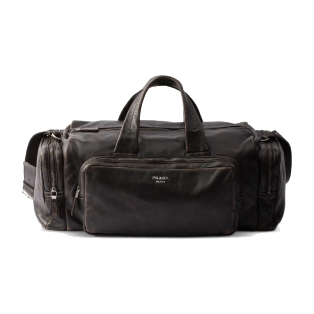 Prada Nappa Leather Duffle Black