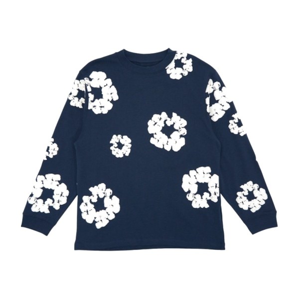 Denim Tears LS Cotton Wreath T-shirt Navy