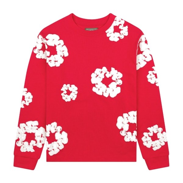 Denim Tears LS Cotton Wreath T-shirt Red
