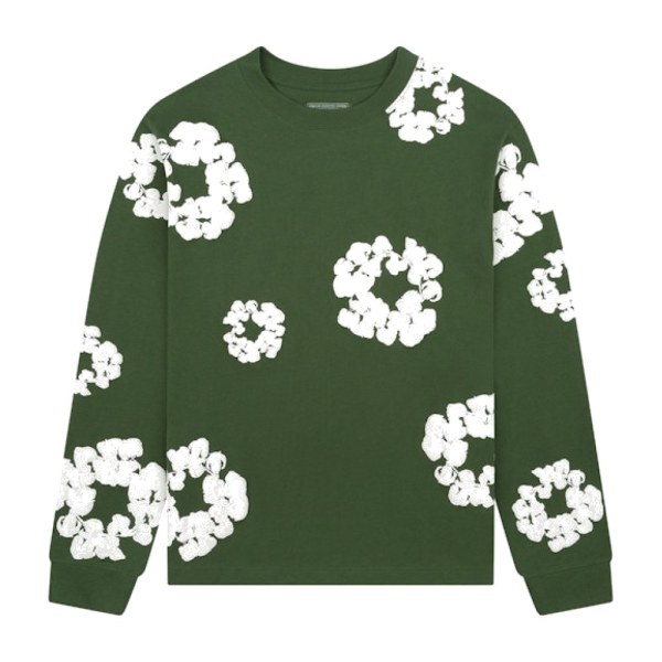 Denim Tears LS Cotton Wreath T-shirt Green