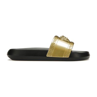 Versace Palazzo Medusa Pool Slide Gold Black