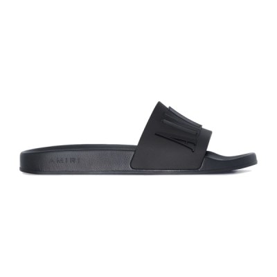 Amiri Pool Slide Debossed Black