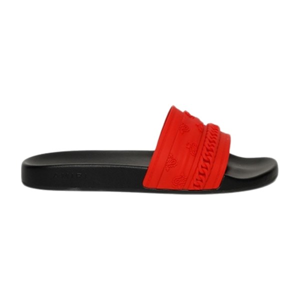 Amiri Pool Slide Bandana Chain Red Black